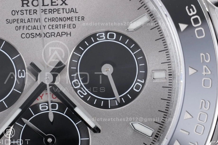 V2 Black VSF on Daytona Oysterflex 1:1 Dial Best VS4131 Gray Strap (Weighted) 126519 Edition 0419